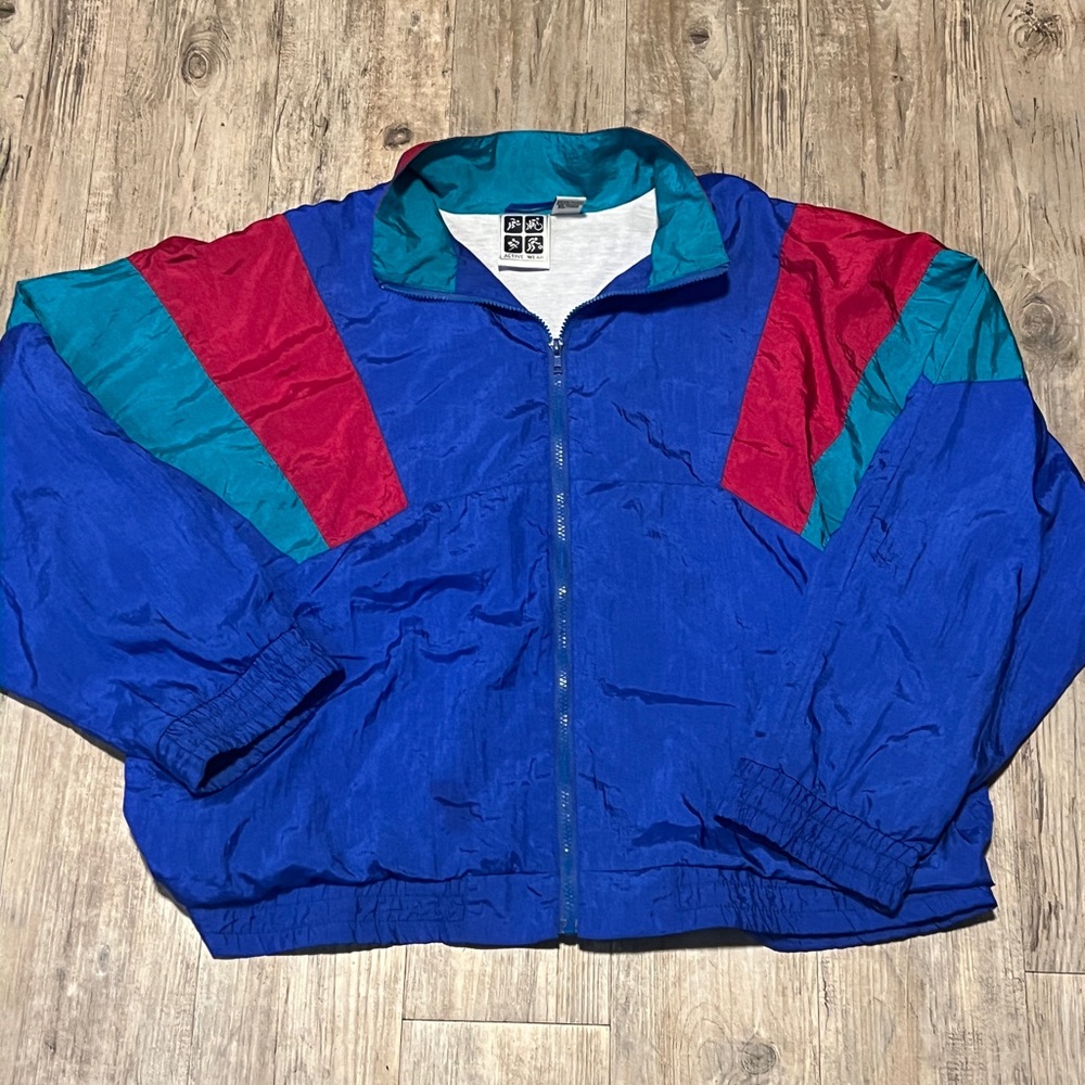 Vintage Colorblock Windbreaker Jacket